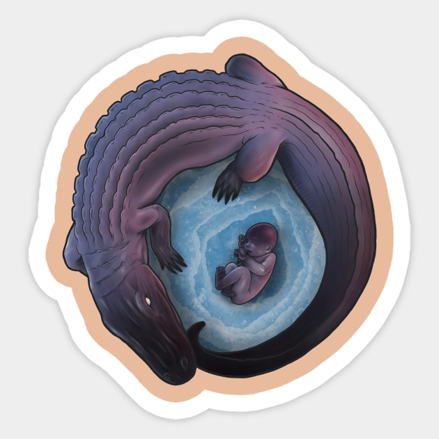 Alligator Baby Sticker by jeffective